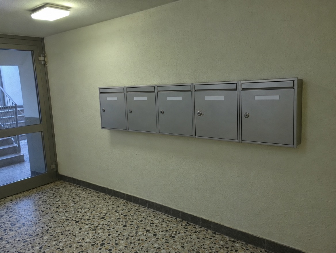 Briefkästen im Hausflur
